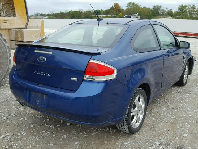 1FAHP33N48W110460 - 2008 FORD FOCUS SE BLUE photo 4