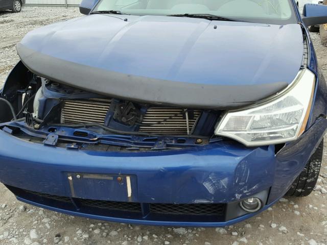 1FAHP33N48W110460 - 2008 FORD FOCUS SE BLUE photo 9