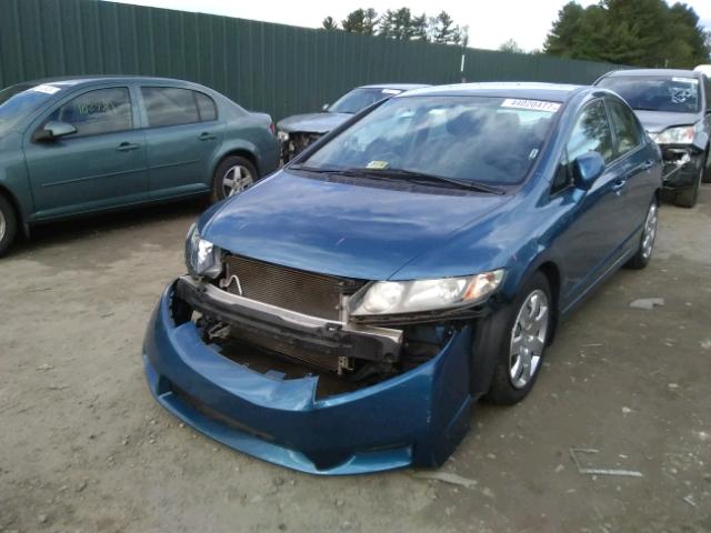 2HGFA1F5XAH559313 - 2010 HONDA CIVIC LX BLUE photo 2