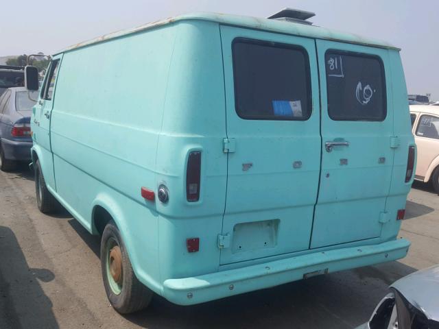 E14AHH54635 - 1970 FORD ECONO E100 TEAL photo 3