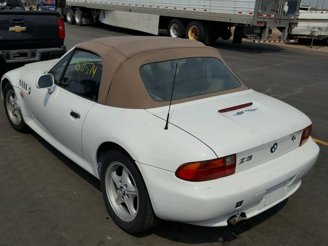 4USCH732XWLE08165 - 1998 BMW Z3 1.9 WHITE photo 3