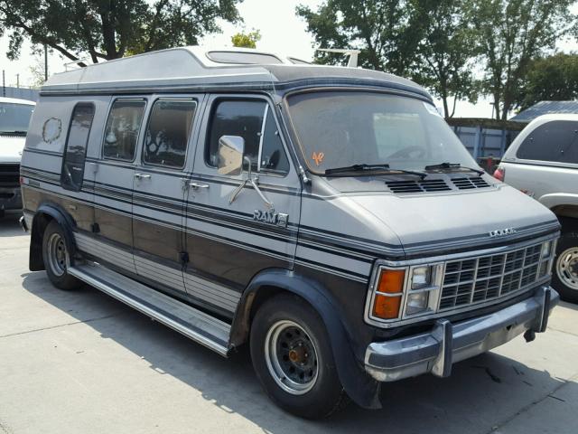 2B6HB23T0EK320363 - 1984 DODGE RAM VAN B2 BLACK photo 1