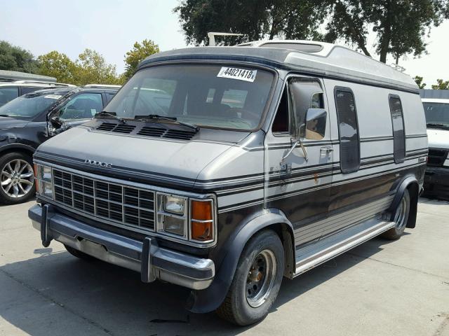 2B6HB23T0EK320363 - 1984 DODGE RAM VAN B2 BLACK photo 2