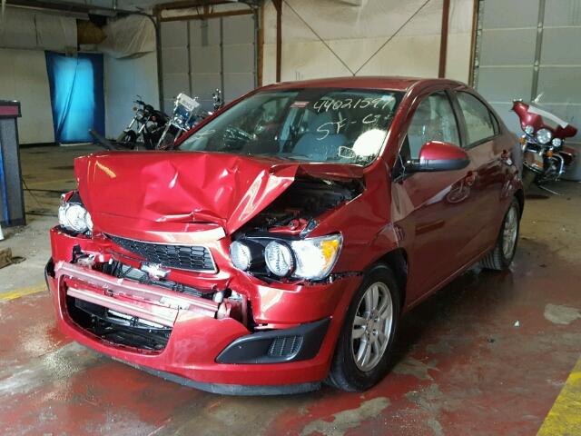 1G1JA5SH9C4164189 - 2012 CHEVROLET SONIC LS MAROON photo 2