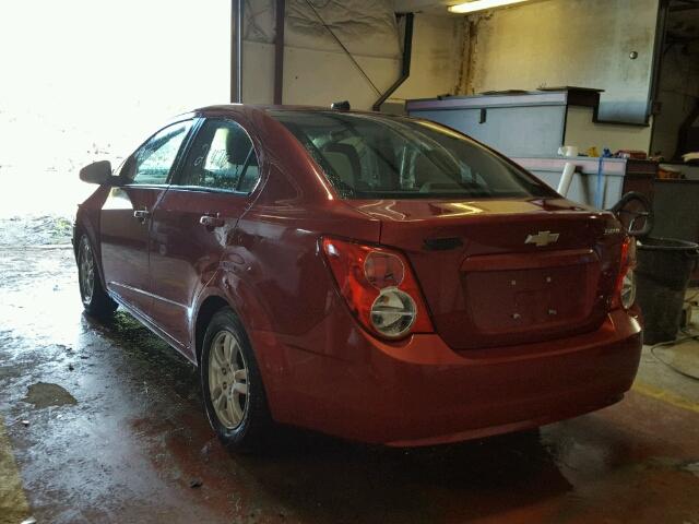 1G1JA5SH9C4164189 - 2012 CHEVROLET SONIC LS MAROON photo 3