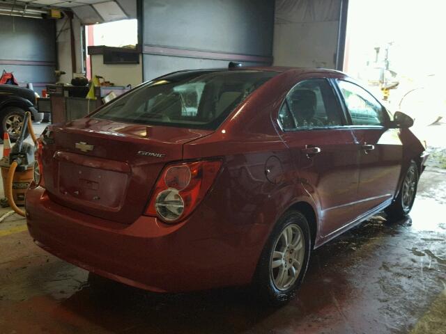 1G1JA5SH9C4164189 - 2012 CHEVROLET SONIC LS MAROON photo 4