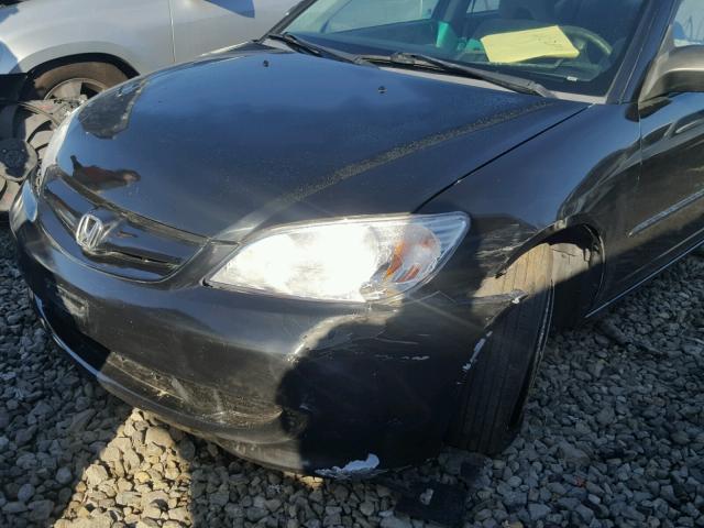 JHMES16515S007316 - 2005 HONDA CIVIC LX BLACK photo 9