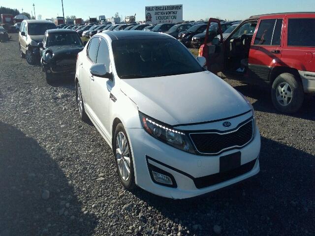 KNAGN4A73F5566441 - 2015 KIA OPTIMA EX WHITE photo 1