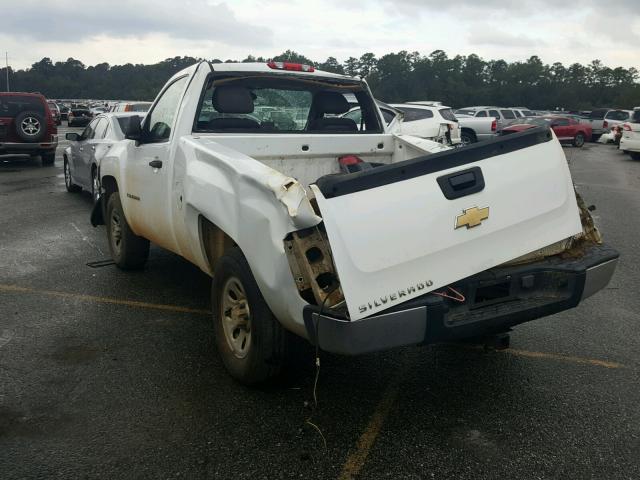 1GCEC14C27Z527082 - 2007 CHEVROLET SILVERADO WHITE photo 3