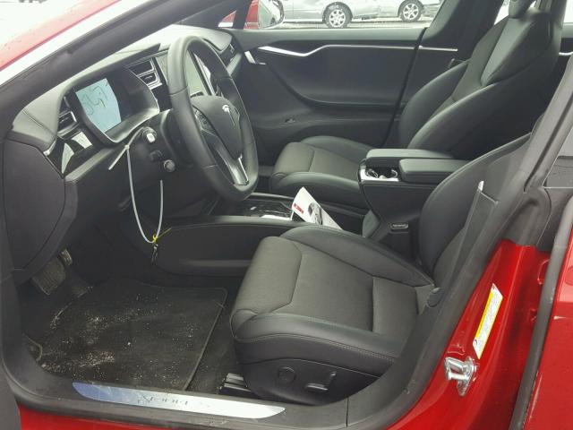 5YJSA1E25HF232337 - 2017 TESLA MODEL S RED photo 5