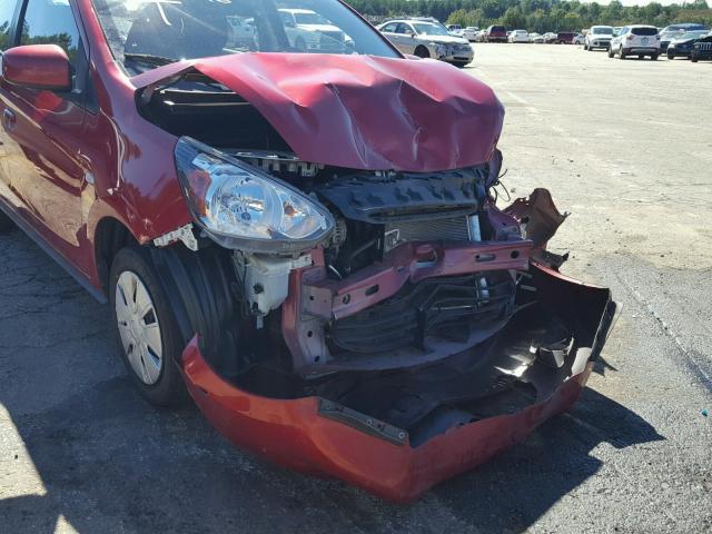 ML32A3HJXFH008642 - 2015 MITSUBISHI MIRAGE DE RED photo 9