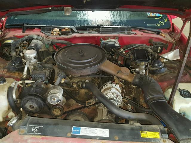 1G1FP23E6NL166451 - 1992 CHEVROLET CAMARO RS RED photo 7