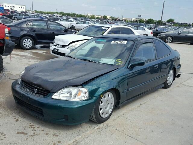 1HGEJ8140YL003057 - 2000 HONDA CIVIC EX GREEN photo 2