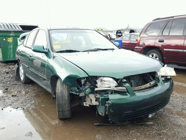 3N1CB51DX2L632034 - 2002 NISSAN SENTRA XE GREEN photo 1