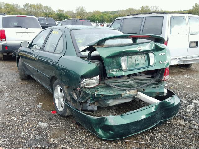 3N1CB51DX2L632034 - 2002 NISSAN SENTRA XE GREEN photo 3