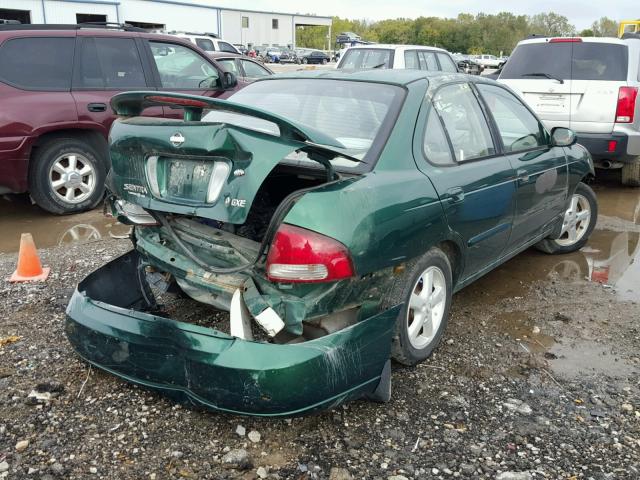 3N1CB51DX2L632034 - 2002 NISSAN SENTRA XE GREEN photo 4