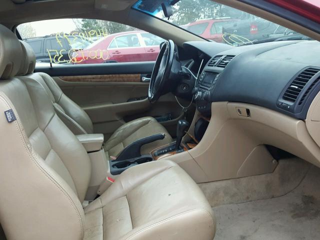 1HGCM826X5A004691 - 2005 HONDA ACCORD RED photo 5