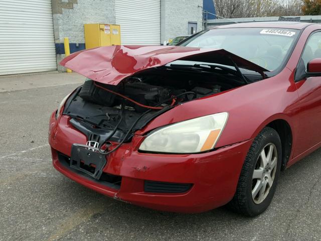 1HGCM826X5A004691 - 2005 HONDA ACCORD RED photo 9