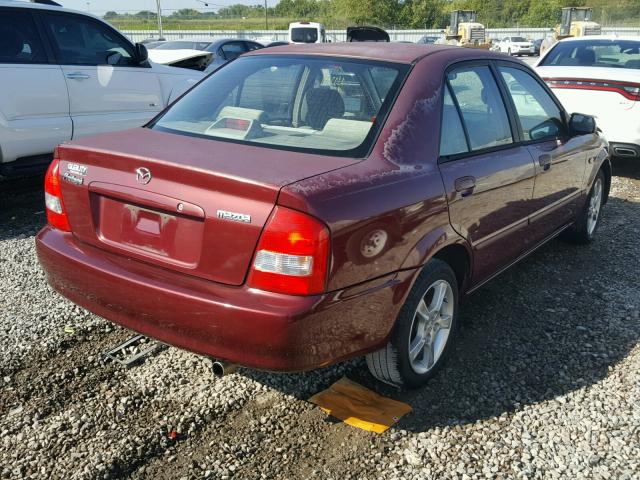 JM1BJ225530133481 - 2003 MAZDA PROTEGE DX RED photo 4