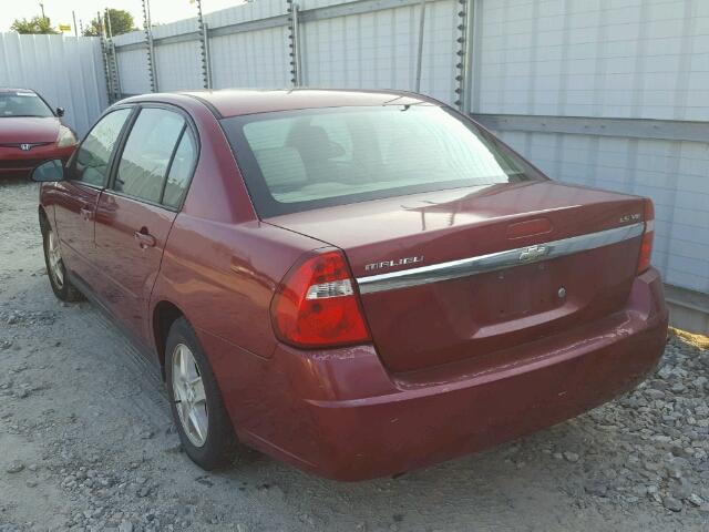 1G1ZT52825F234412 - 2005 CHEVROLET MALIBU LS Tünd qırmızı foto 3