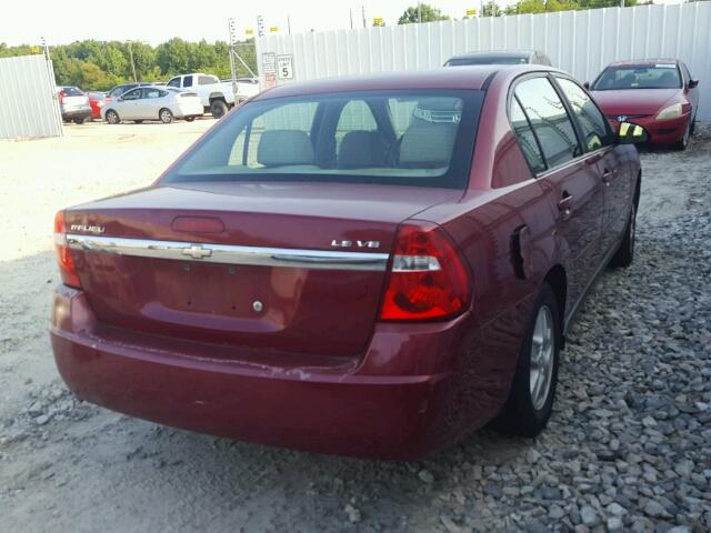 1G1ZT52825F234412 - 2005 CHEVROLET MALIBU LS Tünd qırmızı foto 4