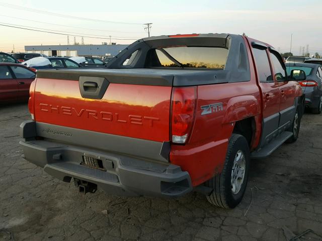 3GNEC13TX2G329061 - 2002 CHEVROLET AVALANCHE RED photo 4