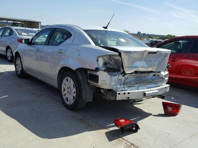 1B3BD4FB3BN540303 - 2011 DODGE AVENGER EX SILVER photo 3