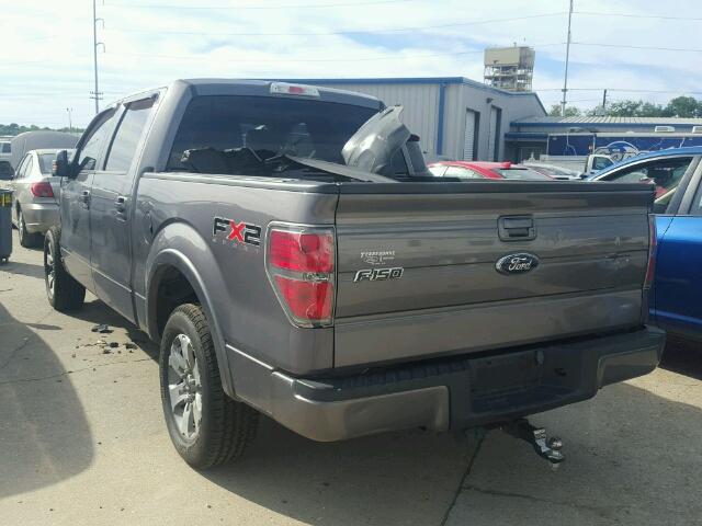 1FTEW1C85AKE53676 - 2010 FORD F150 GRAY photo 3