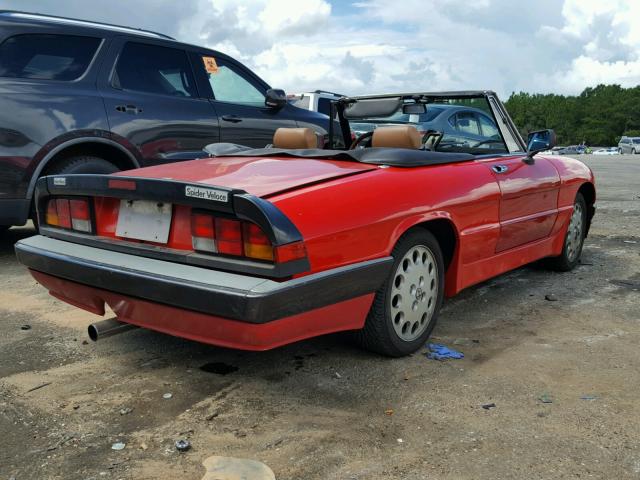 ZARBA5415G1040378 - 1986 ALFA ROMEO VELOCE 200 RED photo 4