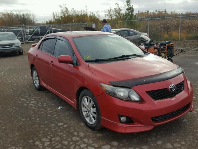 2T1BU4EE8AC224911 - 2010 TOYOTA COROLLA BA RED photo 1