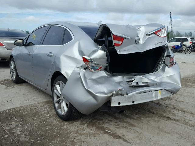 1G4PP5SK3E4105987 - 2014 BUICK VERANO SILVER photo 3