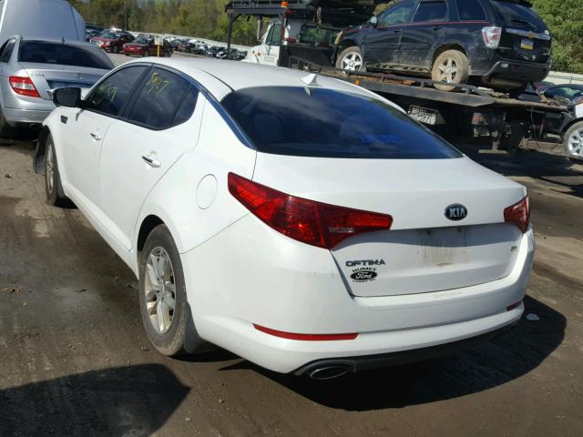 5XXGM4A78DG179219 - 2013 KIA OPTIMA LX WHITE photo 3