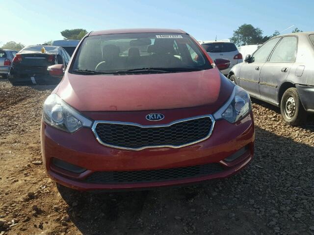 KNAFX4A66E5211503 - 2014 KIA FORTE LX RED photo 9