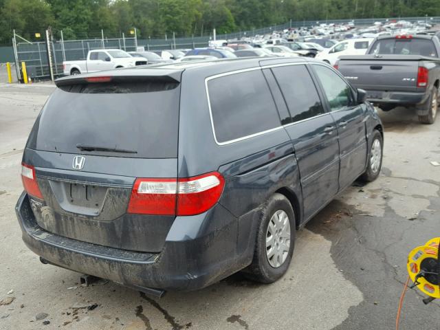 5FNRL38216B049269 - 2006 HONDA ODYSSEY LX BLUE photo 4