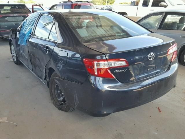 4T4BF1FK6ER396359 - 2014 TOYOTA CAMRY L BLACK photo 3