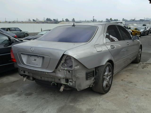 WDBNG70J14A421677 - 2004 MERCEDES-BENZ S 430 SILVER photo 4