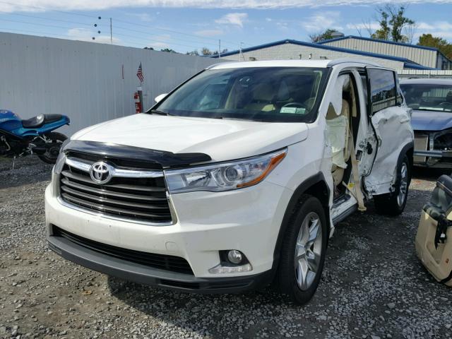 5TDDKRFH4FS183261 - 2015 TOYOTA HIGHLANDER WHITE photo 2