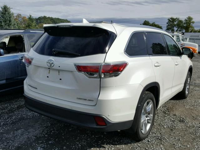 5TDDKRFH4FS183261 - 2015 TOYOTA HIGHLANDER WHITE photo 4