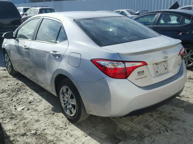 2T1BURHE1EC170057 - 2014 TOYOTA COROLLA L SILVER photo 3