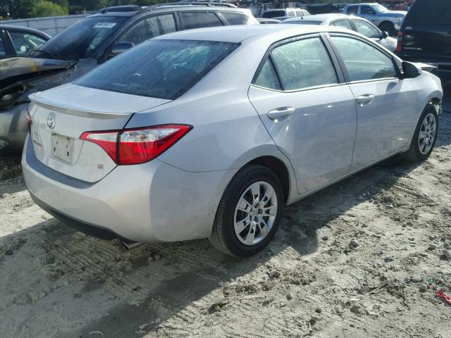 2T1BURHE1EC170057 - 2014 TOYOTA COROLLA L SILVER photo 4