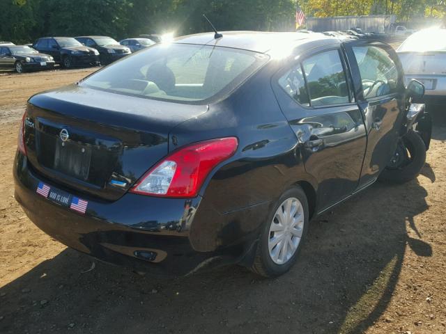 3N1CN7AP4EL853033 - 2014 NISSAN VERSA S BLACK photo 4