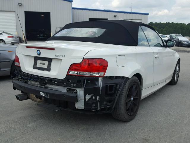 WBAUN1C50AVH81686 - 2010 BMW 128 I WHITE photo 4