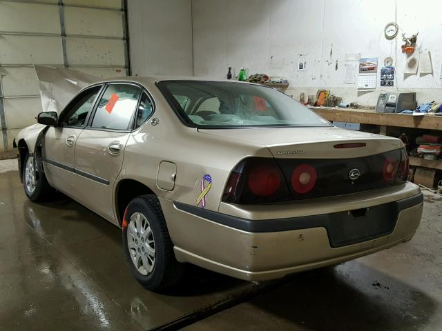 2G1WF52E659178399 - 2005 CHEVROLET IMPALA TAN photo 3