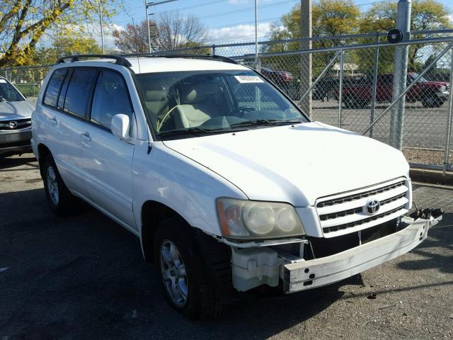 JTEHF21A820095359 - 2002 TOYOTA HIGHLANDER WHITE photo 1