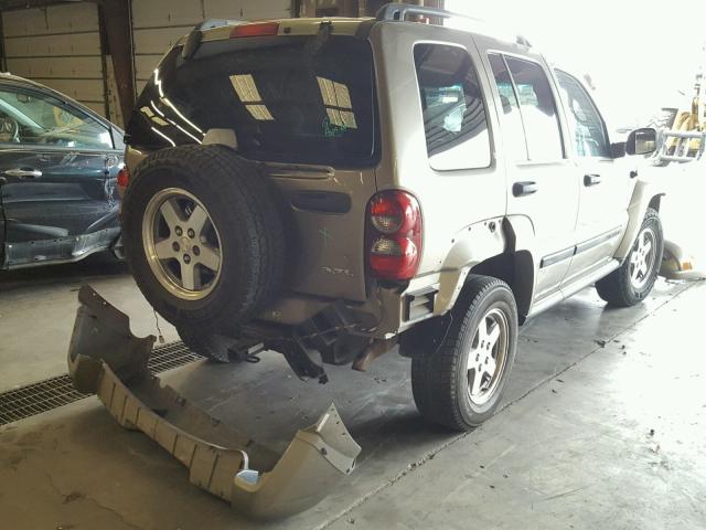 1J4GL38K75W682256 - 2005 JEEP LIBERTY RE GOLD photo 4