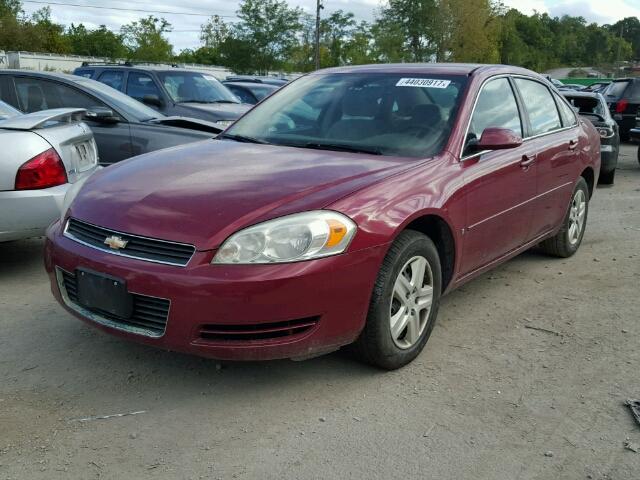 2G1WT58K669158600 - 2006 CHEVROLET IMPALA LT RED photo 2