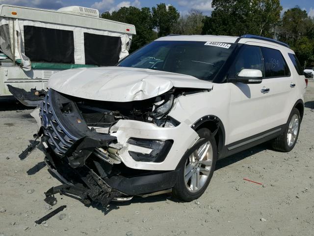 1FM5K7F85GGA32705 - 2016 FORD EXPLORER L WHITE photo 2