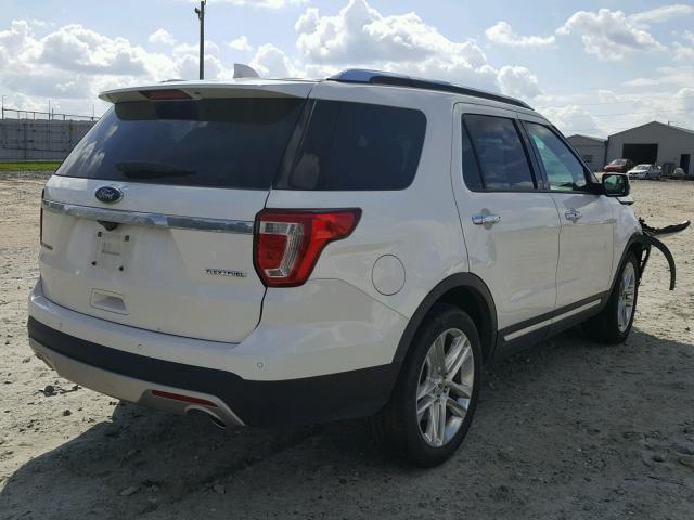 1FM5K7F85GGA32705 - 2016 FORD EXPLORER L WHITE photo 4