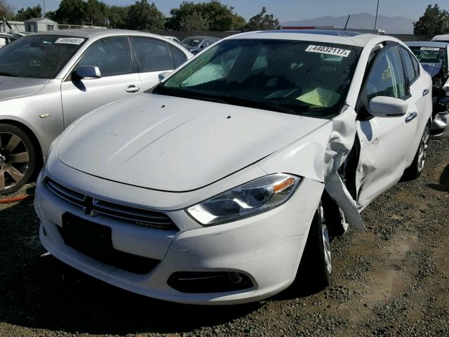 1C3CDFCB2FD299434 - 2015 DODGE DART LIMIT WHITE photo 2