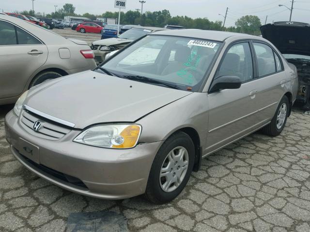 1HGES16512L021712 - 2002 HONDA CIVIC TAN photo 2